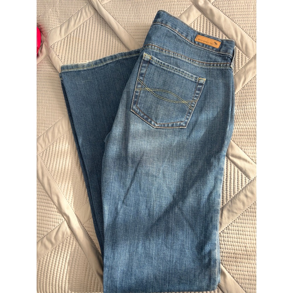Abercrombie & Fitch Vintage 5 Pocket Flare Jeans Medium Wash Stretch 10 Y2K